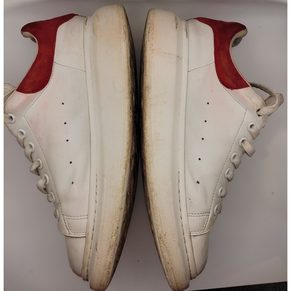 Alexander McQueen White Chunky Platform Sneakers Red Tab Size 42 / US 9